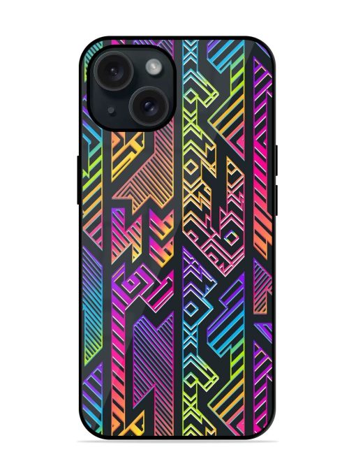 Neon Geometric Seamless Glossy Metal TPU Case Edge Zapvi