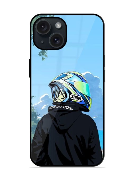 Rider With Helmet Glossy Metal TPU Case Edge Zapvi