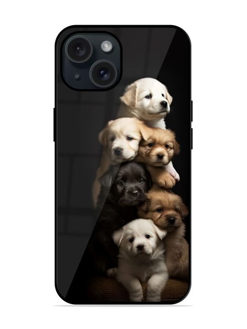 Cute Baby Dogs Glossy Metal TPU Case Edge Zapvi