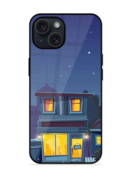 Vector Night House Glossy Metal TPU Case Edge Zapvi