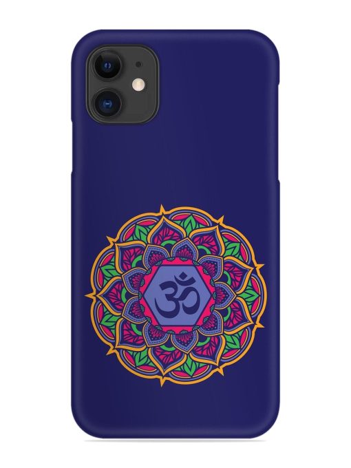 Om Mandala Art Blue Snap Case for Apple Iphone 11 Edge Zapvi