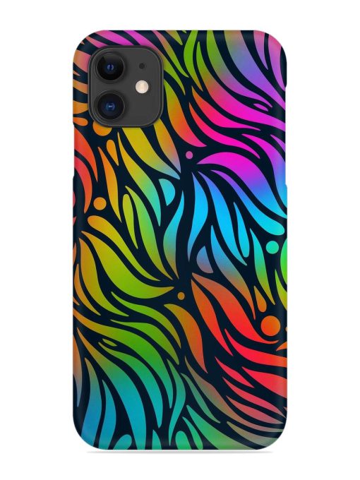 Abstract Leaf Design Snap Case for Apple Iphone 11 Edge Zapvi