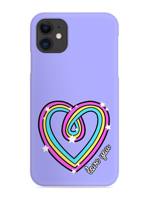 Colorful Rainbow Heart Snap Case for Apple Iphone 11 Edge Zapvi