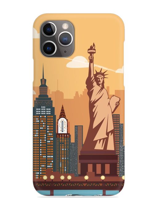 New York Statue Of Liberty Architectural Scenery Snap Case for Apple Iphone 11 Pro Edge Zapvi