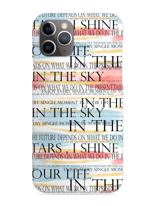 Seamless Slogans Pattern Snap Case for Apple Iphone 11 Pro Edge Zapvi