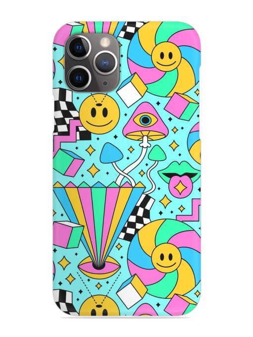 Trippy Rainbow 60S Snap Case for Apple Iphone 11 Pro Edge Zapvi