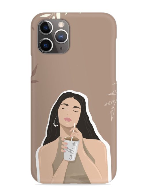 Girl With Coffee Snap Case for Apple Iphone 11 Pro Edge Zapvi