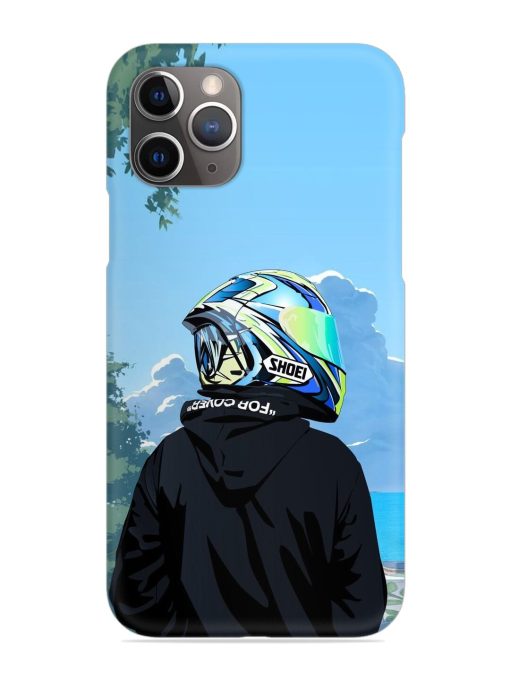 Rider With Helmet Snap Case for Apple Iphone 11 Pro Edge Zapvi