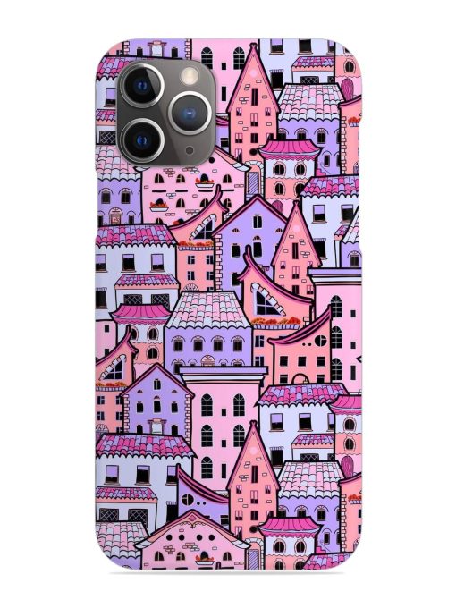 Seamless Pattern Houses Snap Case for Apple Iphone 11 Pro Max Edge Zapvi