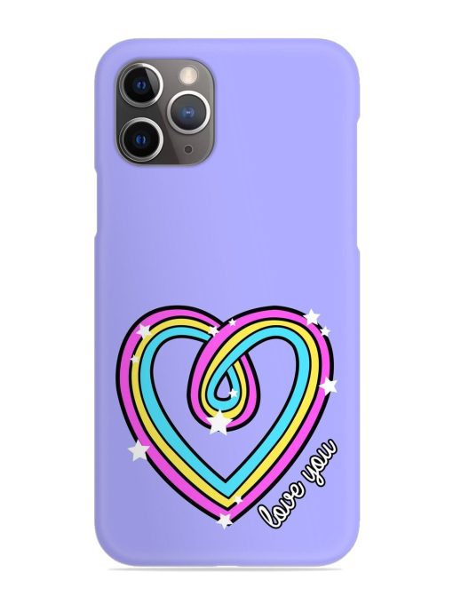 Colorful Rainbow Heart Snap Case for Apple Iphone 11 Pro Max Edge Zapvi