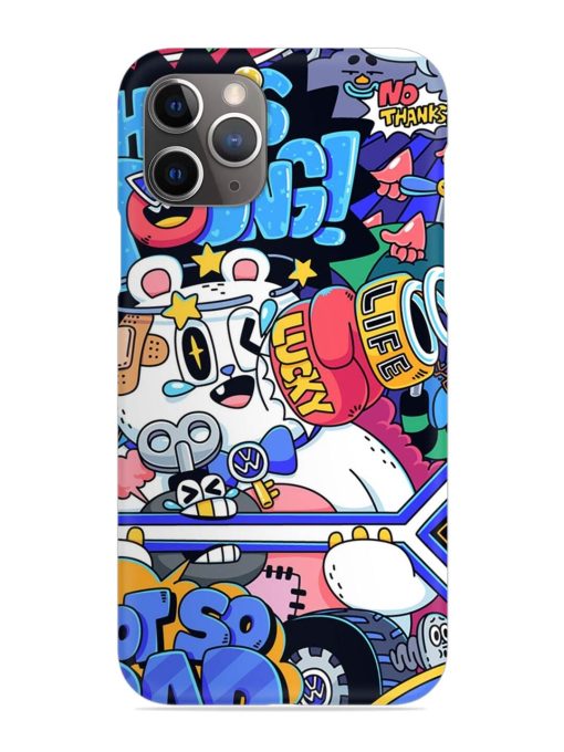 Universal Doodle Snap Case for Apple Iphone 11 Pro Max Edge Zapvi