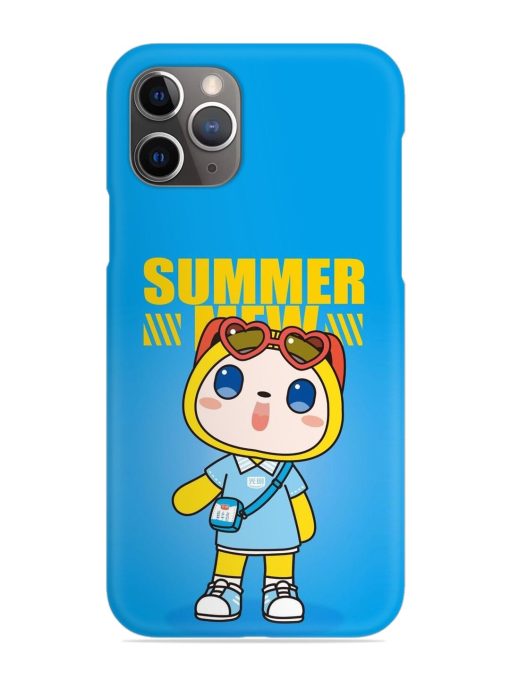 Summer Mew Cartoon Snap Case for Apple Iphone 11 Pro Max Edge Zapvi