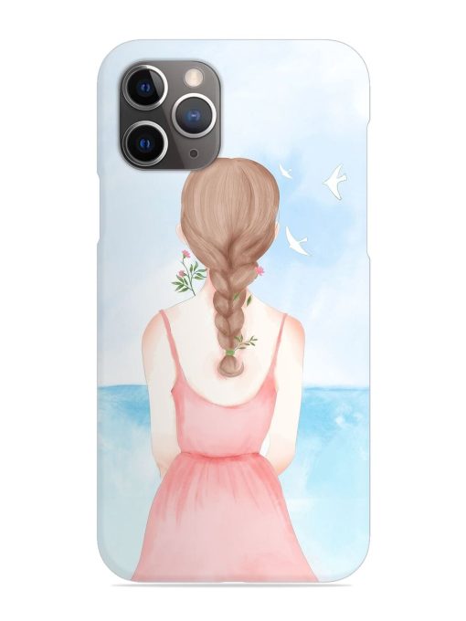 Watercolor Girl Vector Snap Case for Apple Iphone 11 Pro Max Edge Zapvi