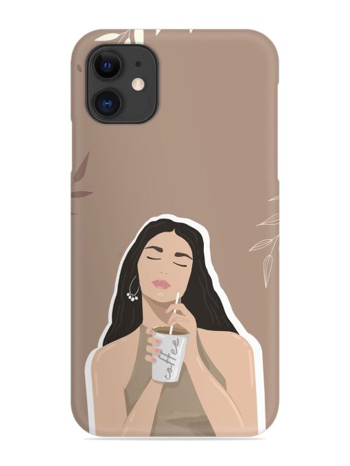 Girl With Coffee Snap Case for Apple Iphone 12 Edge Zapvi