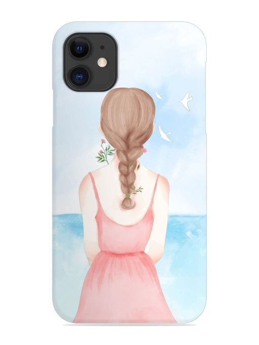 Watercolor Girl Vector Snap Case for Apple Iphone 12 Edge Zapvi