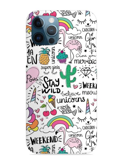 Unicorn Ice Cream Snap Case for Apple Iphone 12 Pro Edge Zapvi