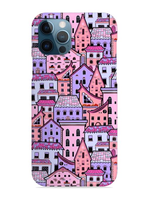 Seamless Pattern Houses Snap Case for Apple Iphone 12 Pro Edge Zapvi