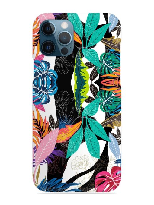 Floral Pattern Bright Snap Case for Apple Iphone 12 Pro Edge Zapvi