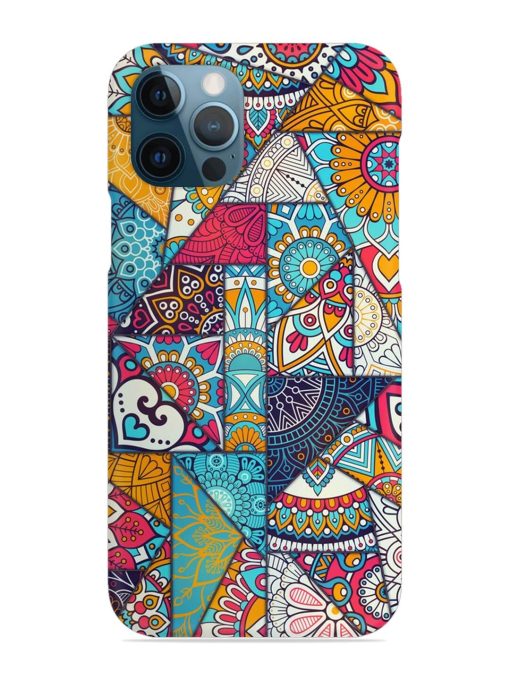 Patchwork Pattern Vintage Snap Case for Apple Iphone 12 Pro Edge Zapvi