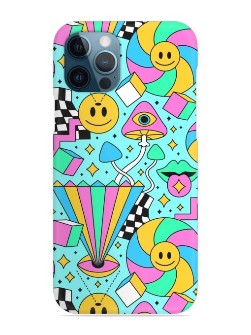 Trippy Rainbow 60S Snap Case for Apple Iphone 12 Pro Edge Zapvi