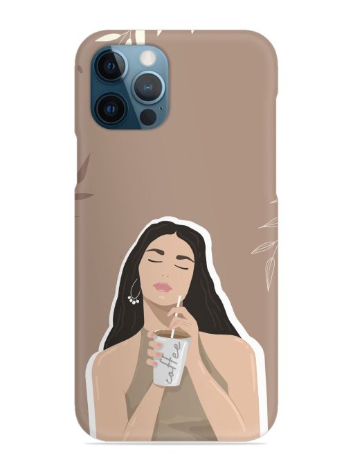 Girl With Coffee Snap Case for Apple Iphone 12 Pro Edge Zapvi