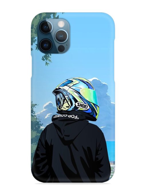 Rider With Helmet Snap Case for Apple Iphone 12 Pro Edge Zapvi