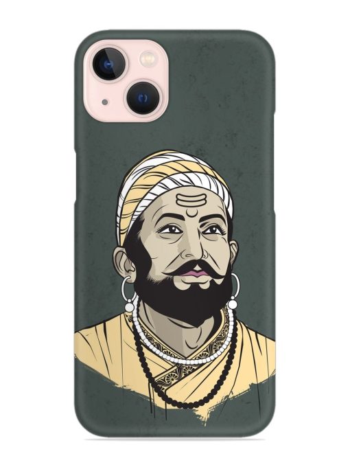 Shivaji Maharaj Vector Art Snap Case for Apple Iphone 14 Edge Zapvi