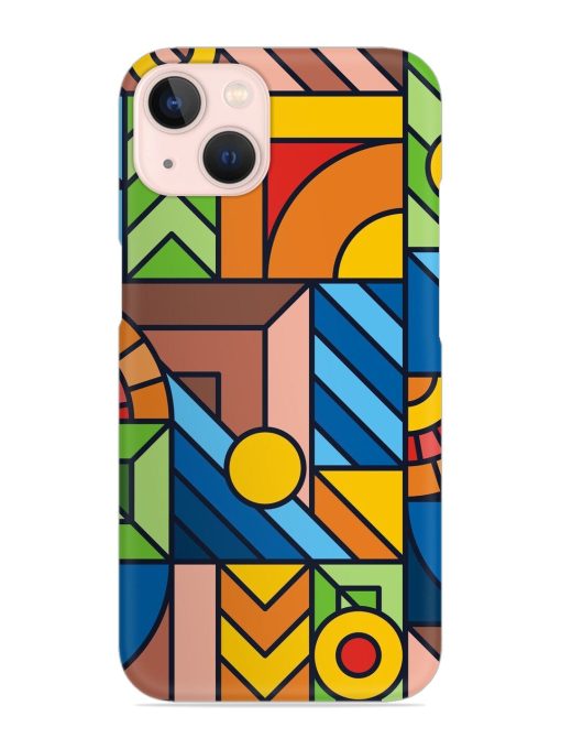 Colorful Geometric Snap Case for Apple Iphone 14 Edge Zapvi