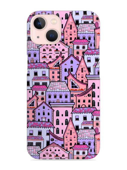 Seamless Pattern Houses Snap Case for Apple Iphone 14 Edge Zapvi