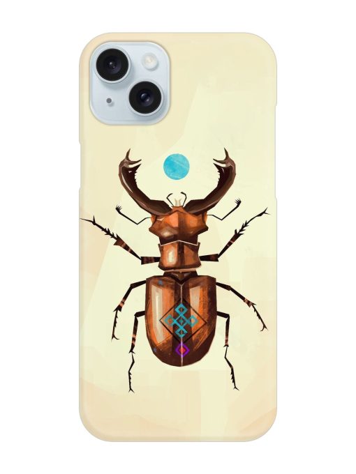 Stag Beetle Vector Snap Case for Apple Iphone 15 Plus Edge Zapvi