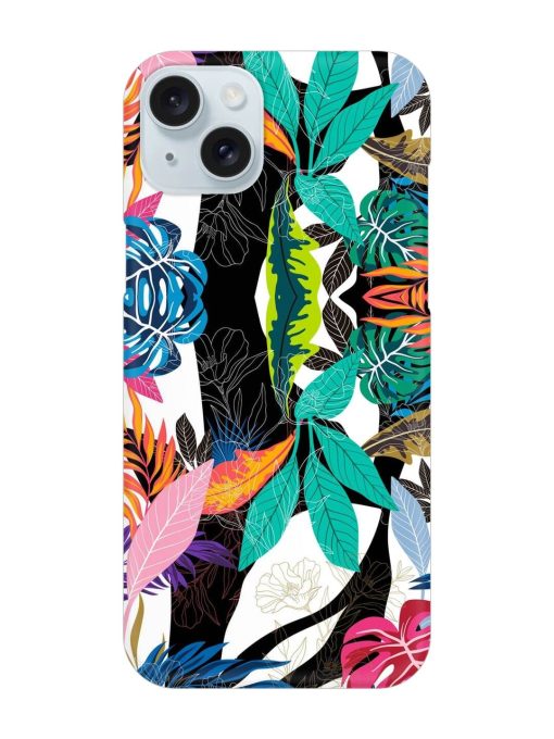 Floral Pattern Bright Snap Case for Apple Iphone 15 Plus Edge Zapvi