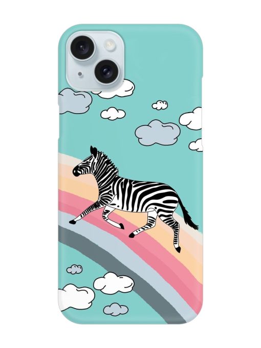 Running Zebra Snap Case for Apple Iphone 15 Plus Edge Zapvi