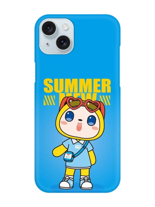 Summer Mew Cartoon Snap Case for Apple Iphone 15 Plus Edge Zapvi