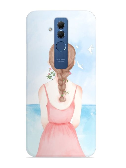 Watercolor Girl Vector Snap Case for Honor Mate 20 Lite Edge Zapvi