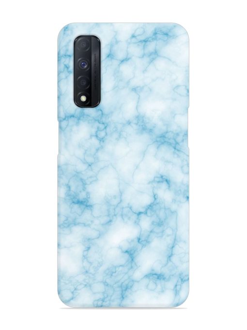 Blue White Natural Marble Snap Case for Realme Narzo 30 (4G) Edge Zapvi