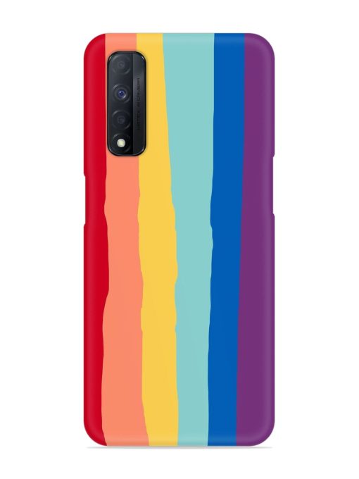 Rainbow Genuine Liquid Snap Case for Realme Narzo 30 (4G) Edge Zapvi