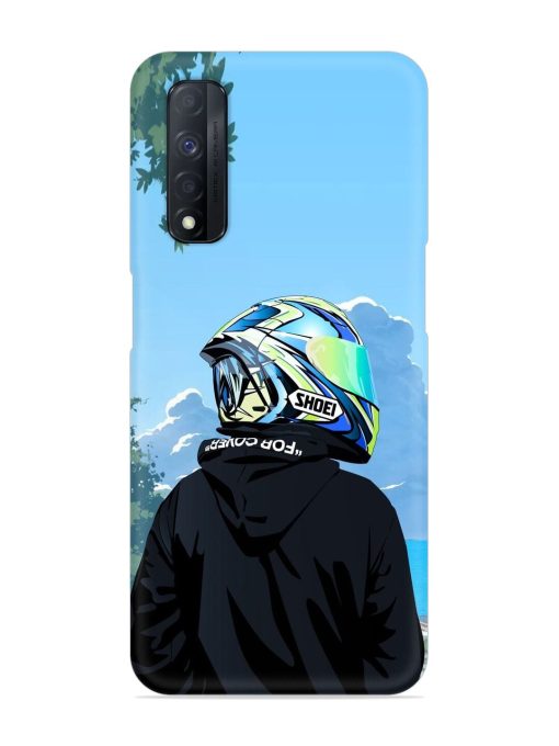 Rider With Helmet Snap Case for Realme Narzo 30 (4G) Edge Zapvi