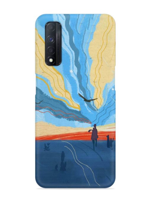 Minimal Abstract Landscape Snap Case for Realme Narzo 30 (4G) Edge Zapvi