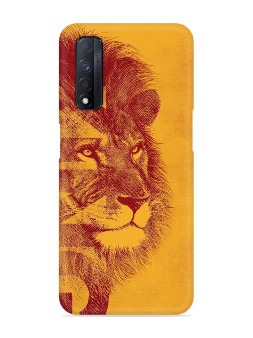 Gold Lion Crown Art Snap Case for Realme Narzo 30 (4G) Edge Zapvi