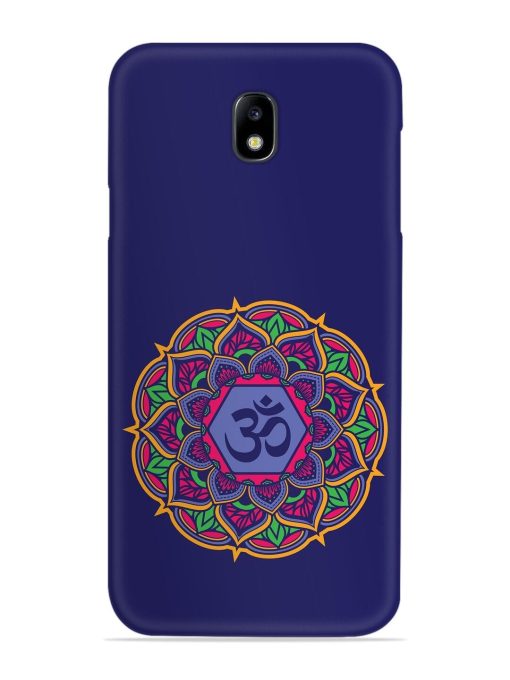 Om Mandala Art Blue Snap Case for Samsung Galaxy J7 (2017) Edge Zapvi