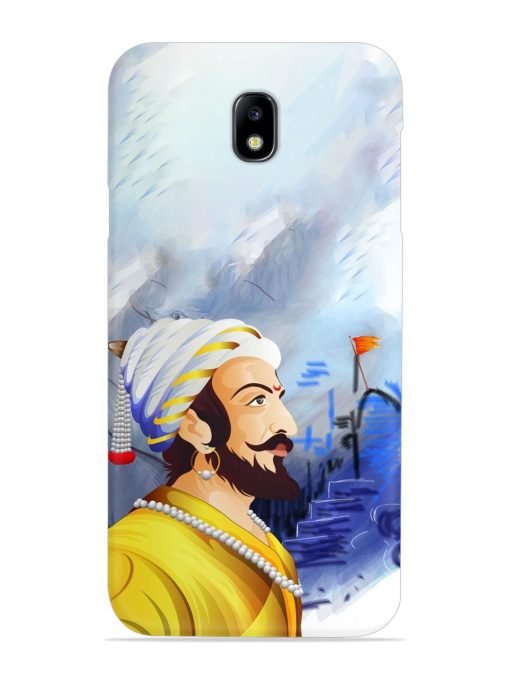 Shivaji Maharaj Color Paint Art Snap Case for Samsung Galaxy J7 (2017) Edge Zapvi