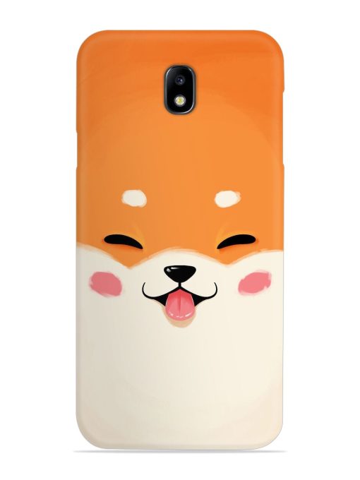 Cute Dog Face Vector Snap Case for Samsung Galaxy J7 (2017) Edge Zapvi