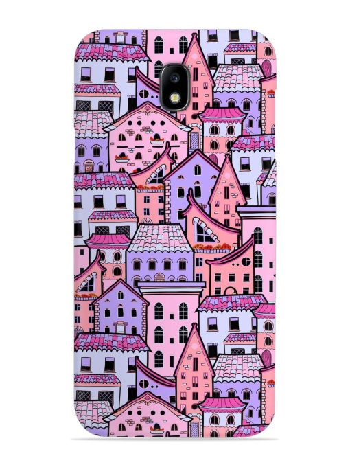 Seamless Pattern Houses Snap Case for Samsung Galaxy J7 (2017) Edge Zapvi