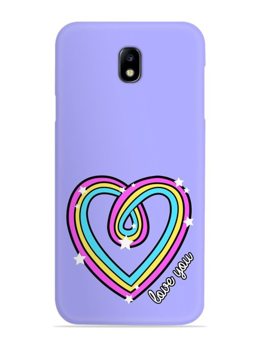 Colorful Rainbow Heart Snap Case for Samsung Galaxy J7 (2017) Edge Zapvi