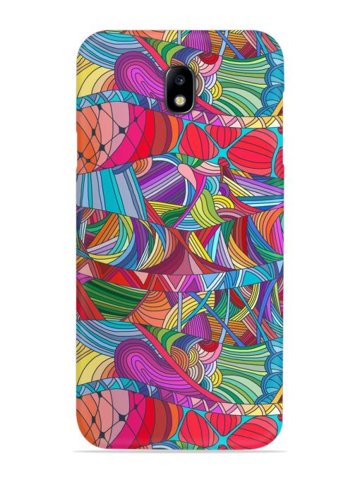 Seamless Patterns Hand Drawn Snap Case for Samsung Galaxy J7 (2017) Edge Zapvi