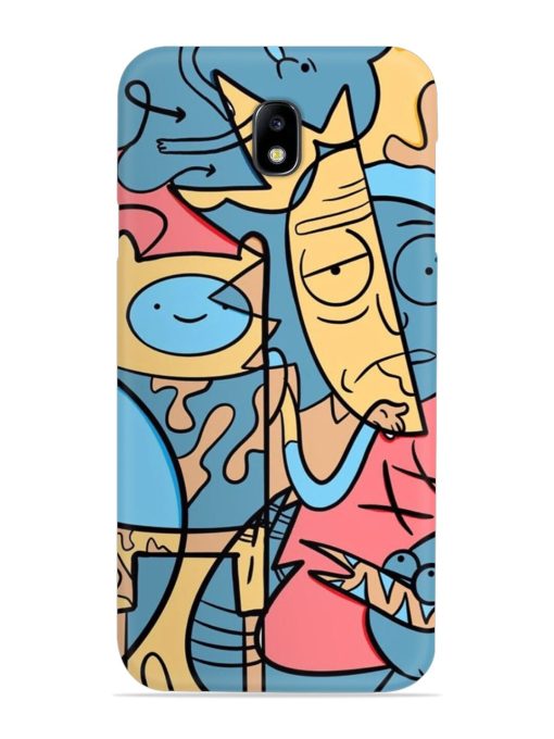 Silly Face Doodle Snap Case for Samsung Galaxy J7 (2017) Edge Zapvi