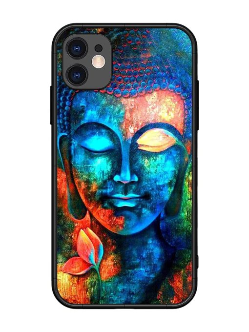 Buddha Painting Glossy Metal Phone Cover for Apple Iphone 11 Edge Zapvi