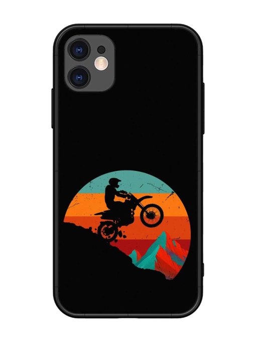 Mountain Bike Glossy Metal Phone Cover for Apple Iphone 11 Edge Zapvi