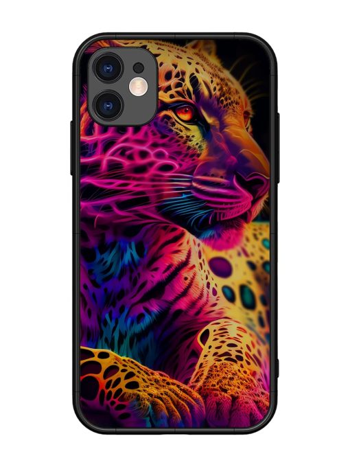 Leopard Art Glossy Metal Phone Cover for Apple Iphone 11 Edge Zapvi