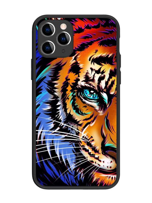 Colorful Lion Art Glossy Metal Phone Cover for Apple Iphone 11 Pro Edge Zapvi